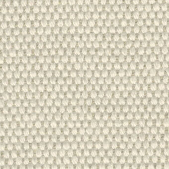 Off-white woven fabric texture displaying a grid pattern of small, knotted fibers, creating a matte, dimensional surface.